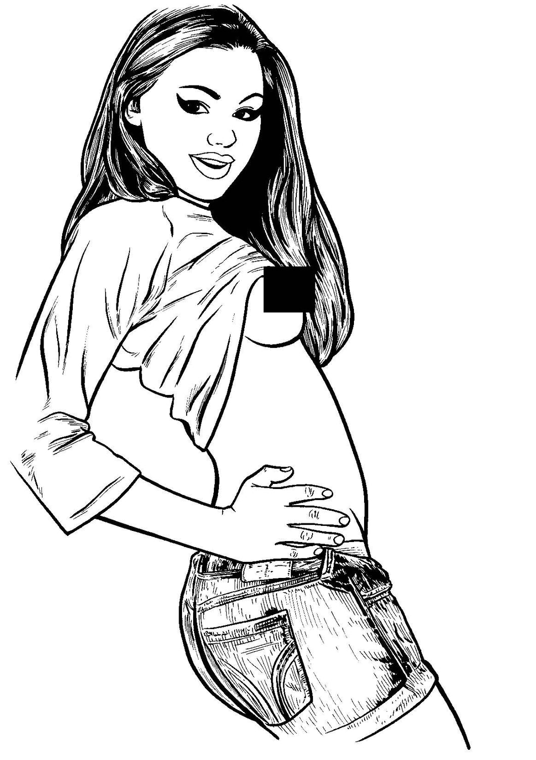 Model Behavior Bad Girls Special #1 - Pin-Up 2 - Original Art