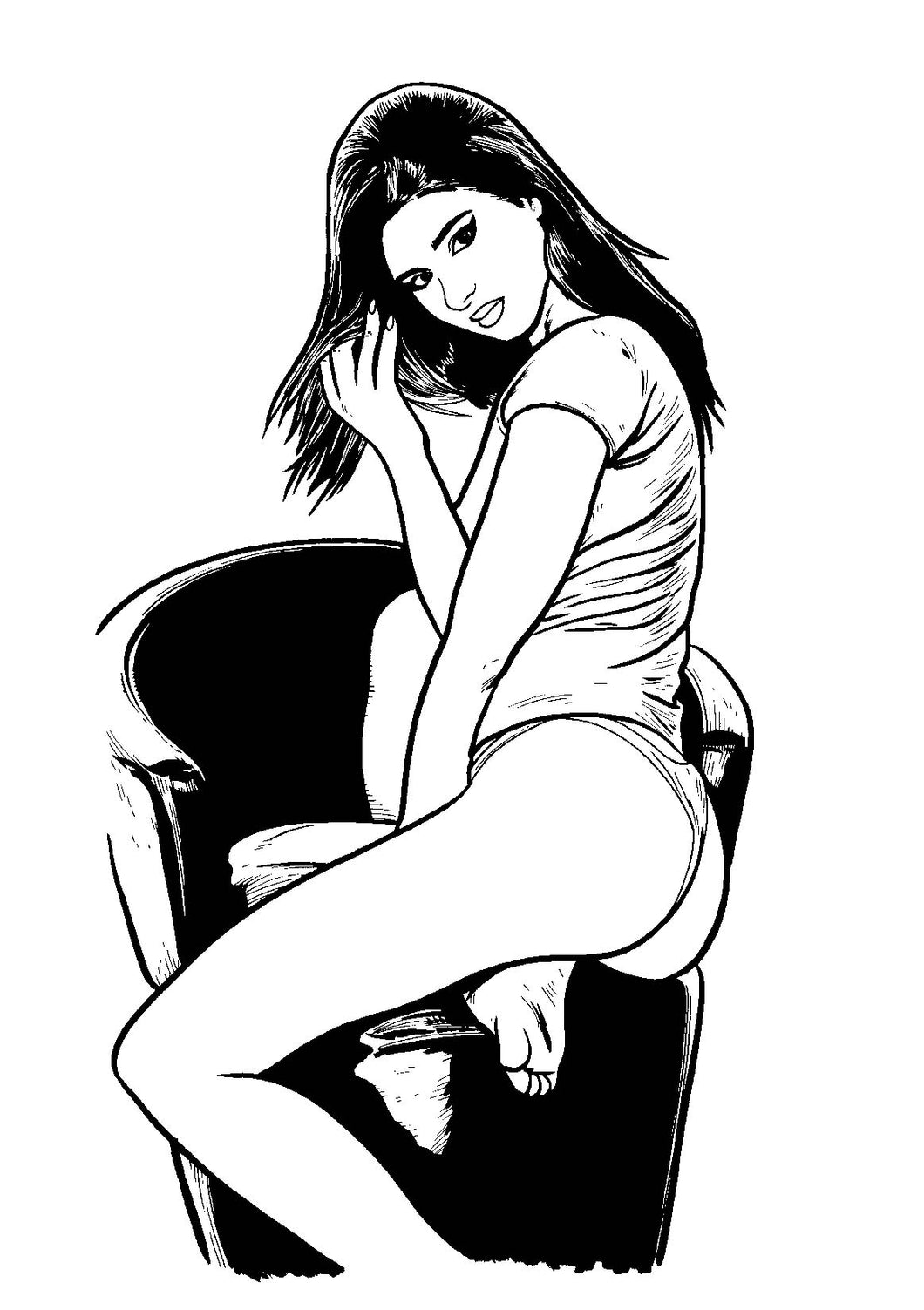 Model Behavior #8 - Pin-Up - Original Art (Copy)