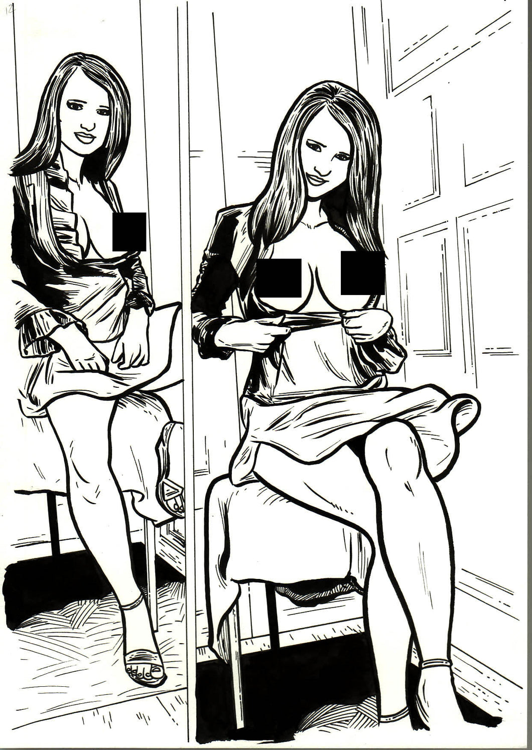 Bad Girl Comics Anthology Vol 1 - Camgirls Page 12 - Original Art