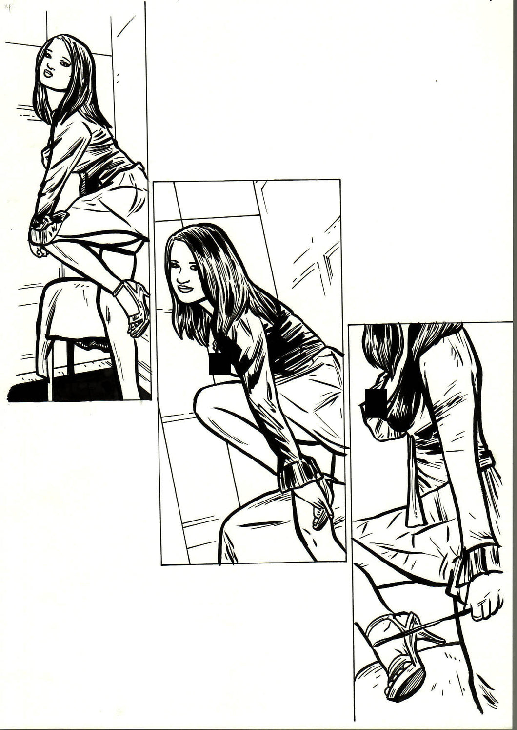 Bad Girl Comics Anthology Vol 1 - Camgirls Page 14 - Original Art