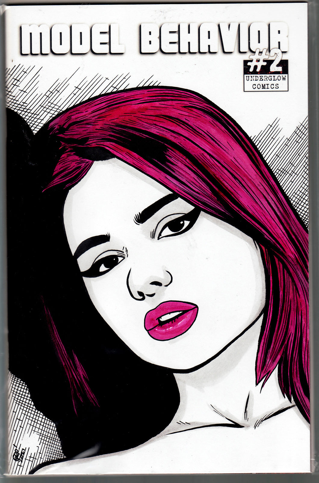 Model Behavior #2 Blank Variant with hand-painted Head Sketch 1 by Gary Parkin
