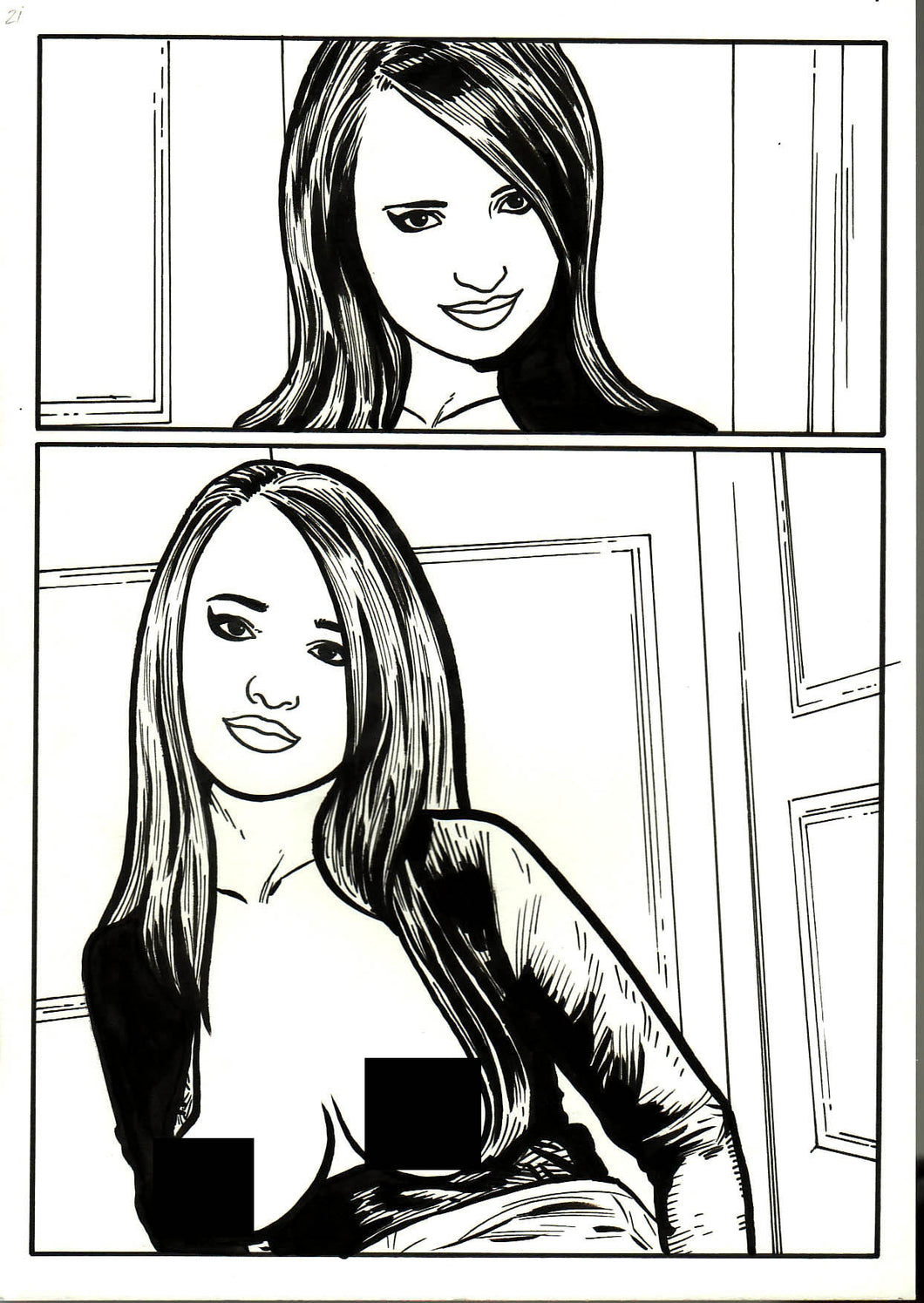 Bad Girl Comics Anthology Vol 1 - Camgirls Page 21 - Original Art