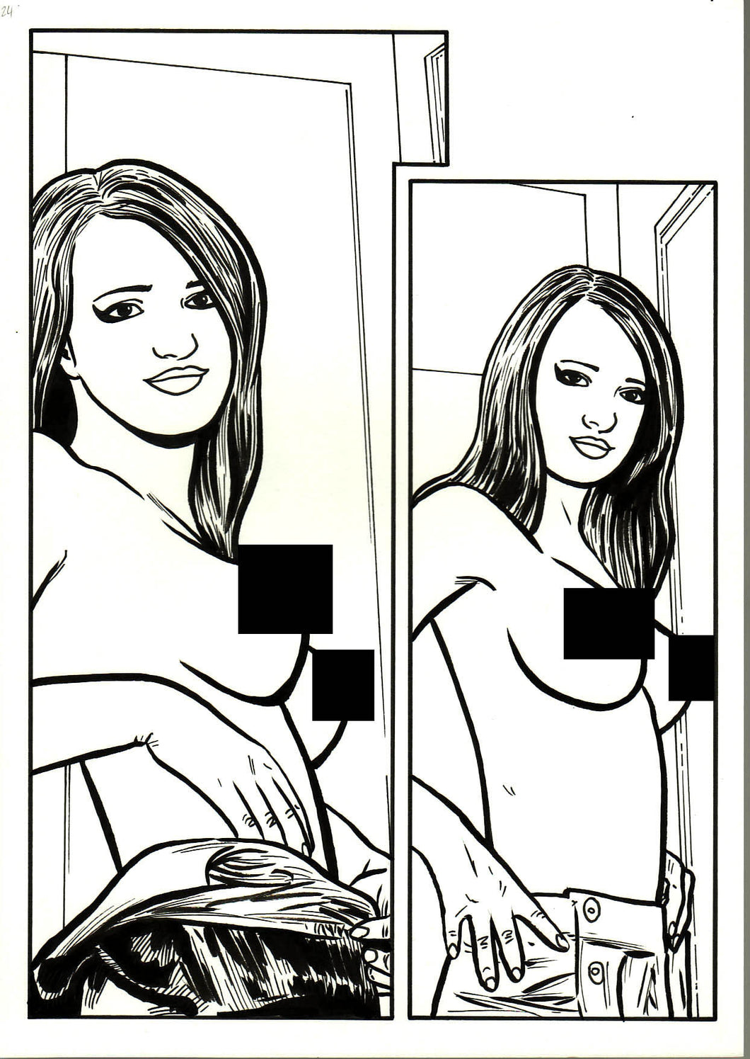 Bad Girl Comics Anthology Vol 1 - Camgirls Page 24 - Original Art