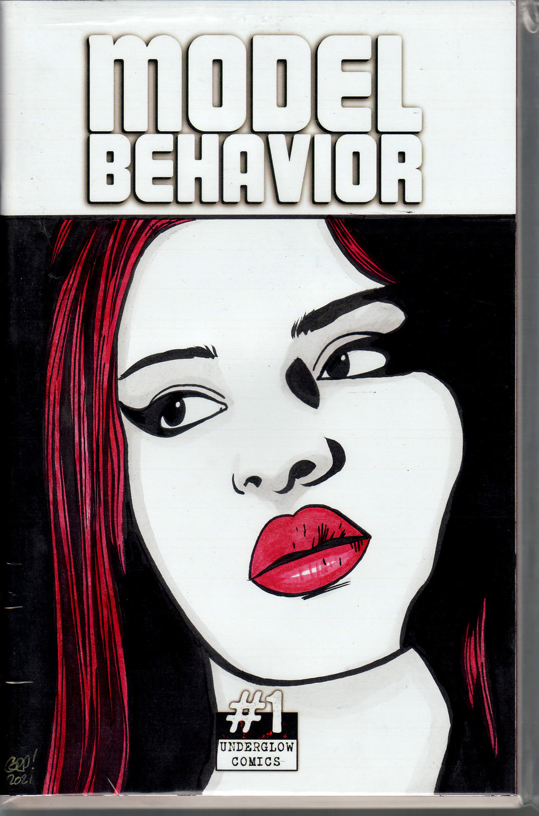 Model Behavior #1 Blank Variant with hand-painted Head Sketch 2 by Gary Parkin