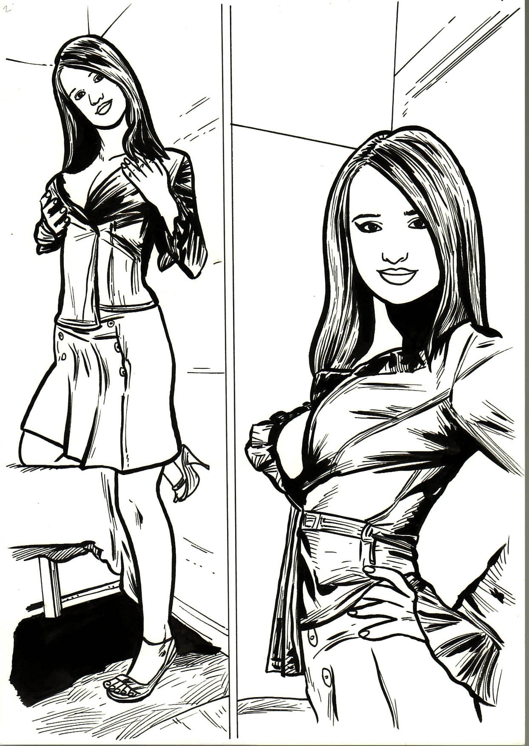 Bad Girl Comics Anthology Vol 1 - Camgirls Page 2 - Original Art