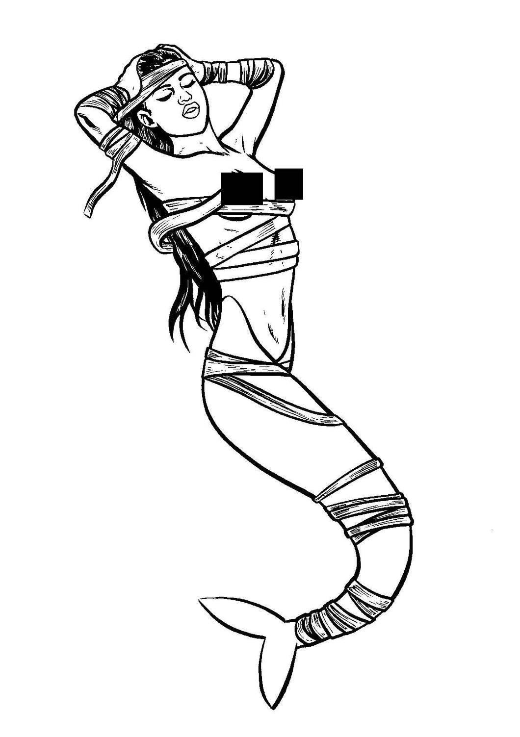 Bad Girl Comics Anthology - Mummy Mermaids 2 - Original Art