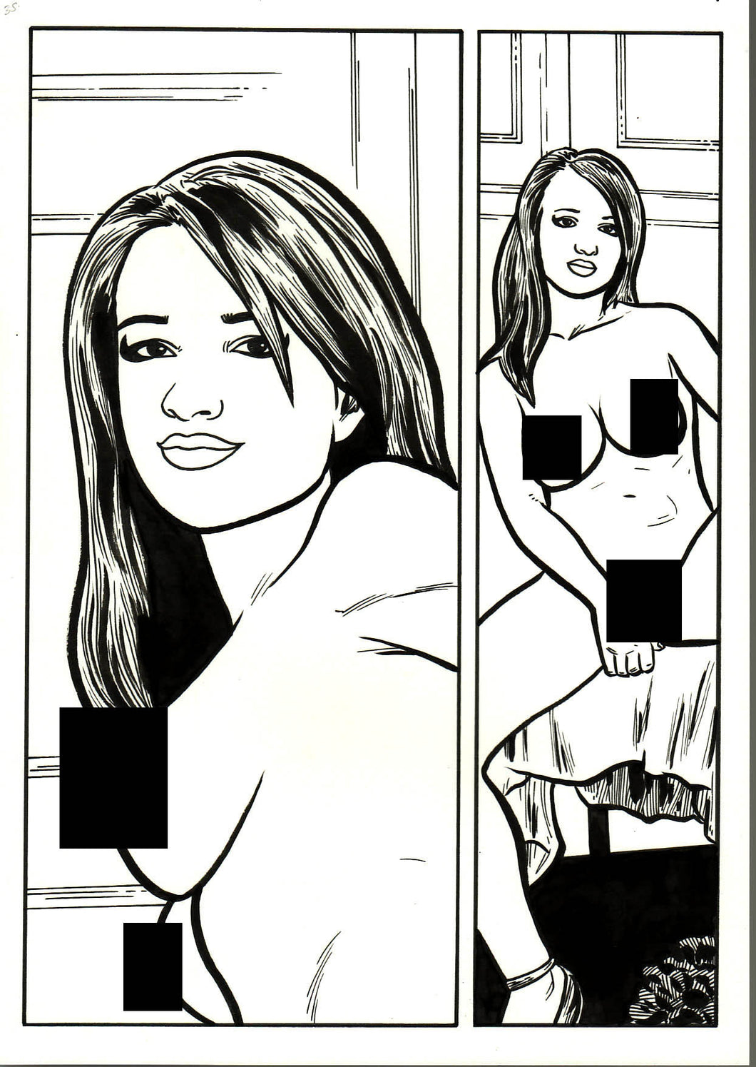 Bad Girl Comics Anthology Vol 1 - Camgirls Page 35 - Original Art