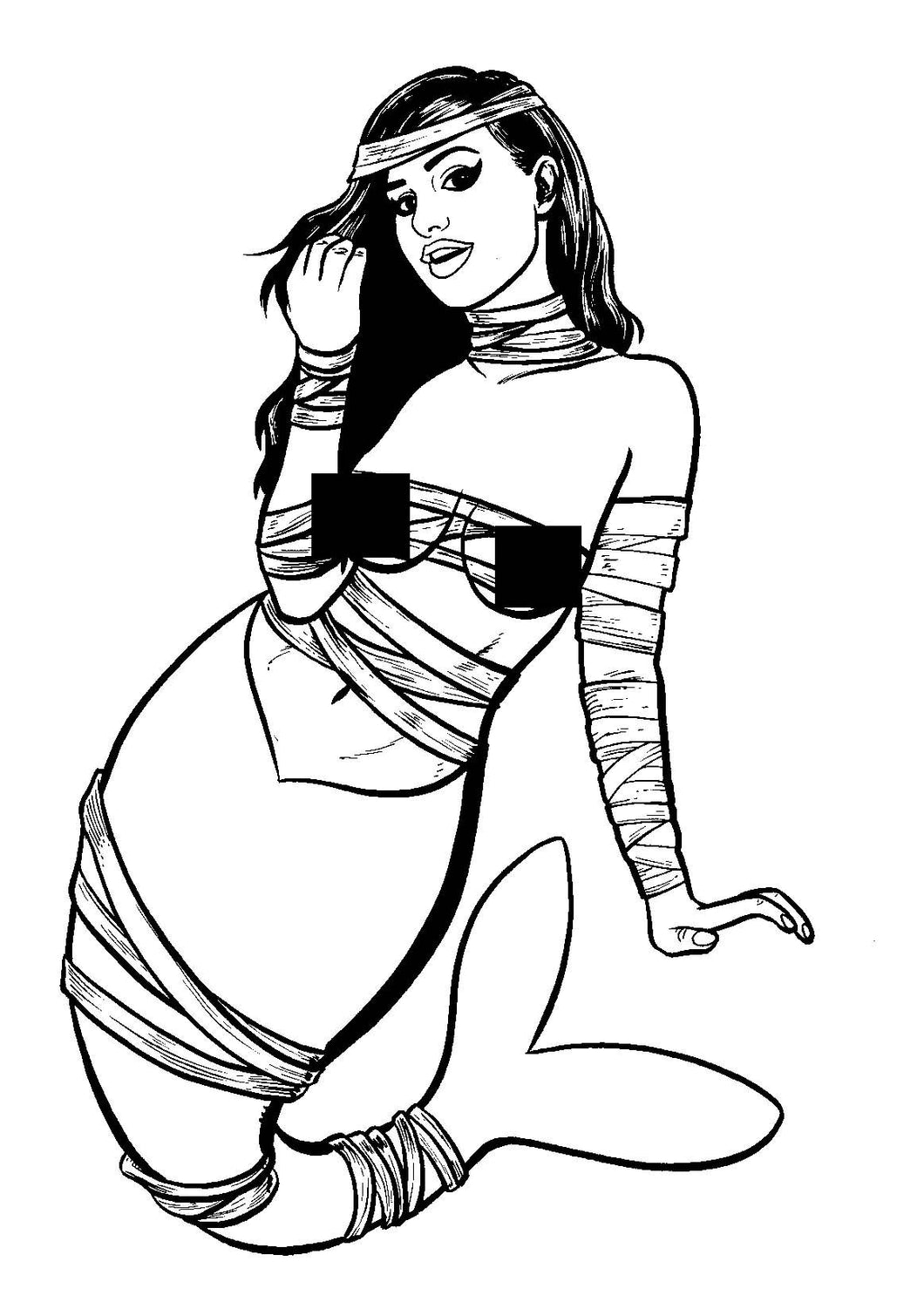Bad Girl Comics Anthology - Mummy Mermaids 3 - Original Art