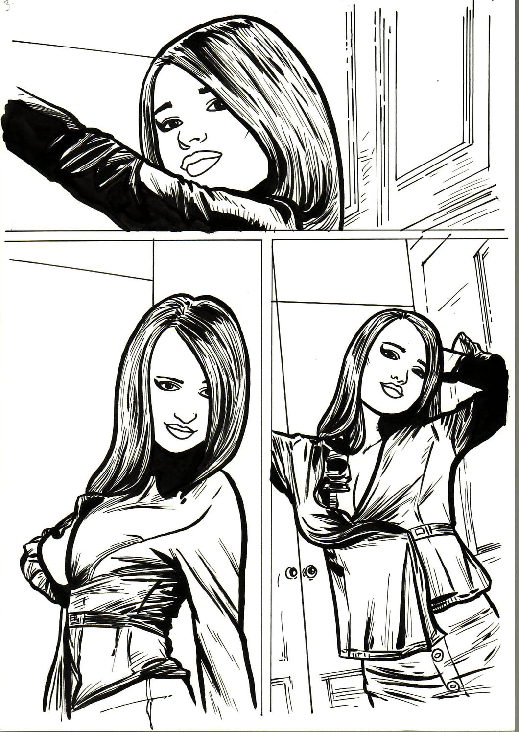 Bad Girl Comics Anthology Vol 1 - Camgirls Page 3 - Original Art