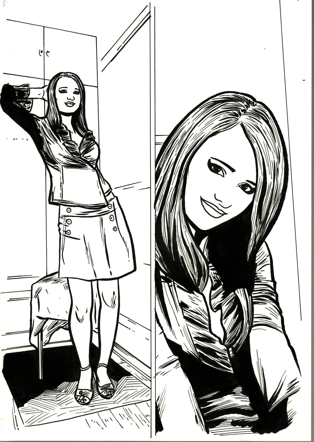 Bad Girl Comics Anthology Vol 1 - Camgirls Page 5 - Original Art