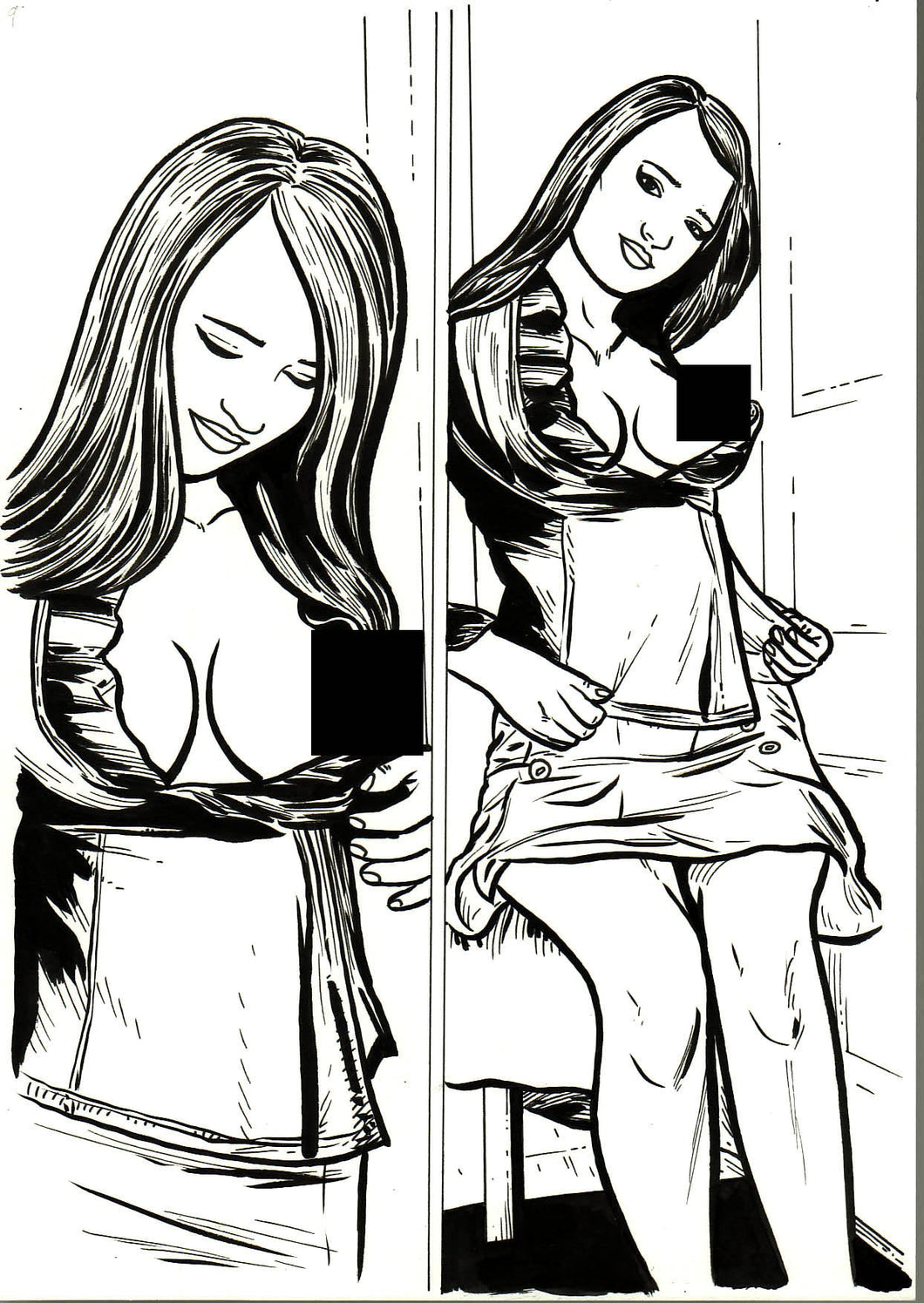 Bad Girl Comics Anthology Vol 1 - Camgirls Page 9 - Original Art