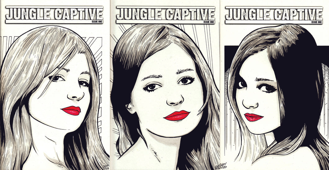 Jungle Captive #1 Blank Variant with original Head Sketch by Gary Parkin